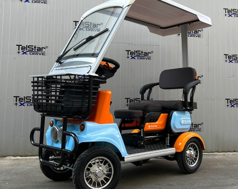 Електрическа четириколка Luxor Roof 1500W 23Ah триместна с покрив Нов модел 2026