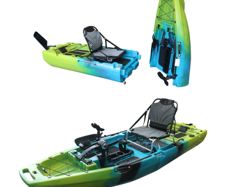 Сгъваем риболовен и туристически каяк с педали CROON – двусекционен модел за лесен транспорт