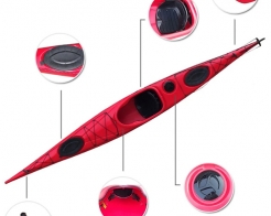 Едноместен туристически спортен кану каяк SEMIK снимка 62